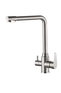 Изображение товара Смеситель для кухни Haiba HB76802 с подключением фильтра питьевой воды, сталь