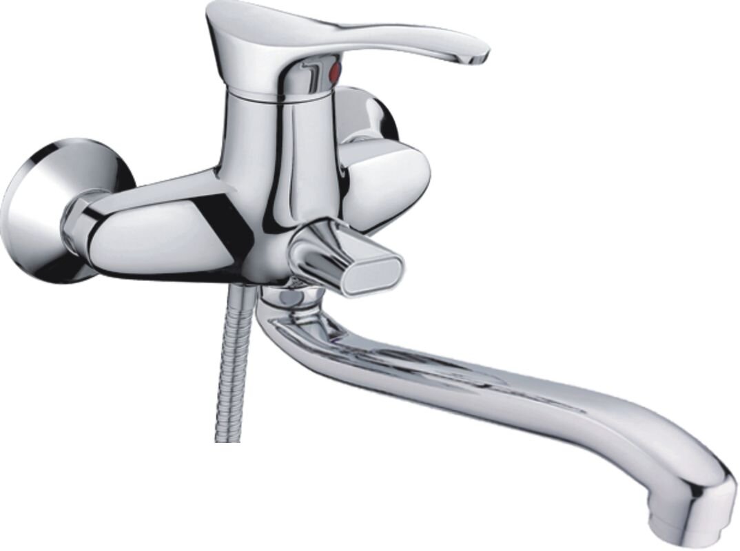 Изображение товара Смеситель для ванны и душа Haiba HB2201 с длинным изливом хром