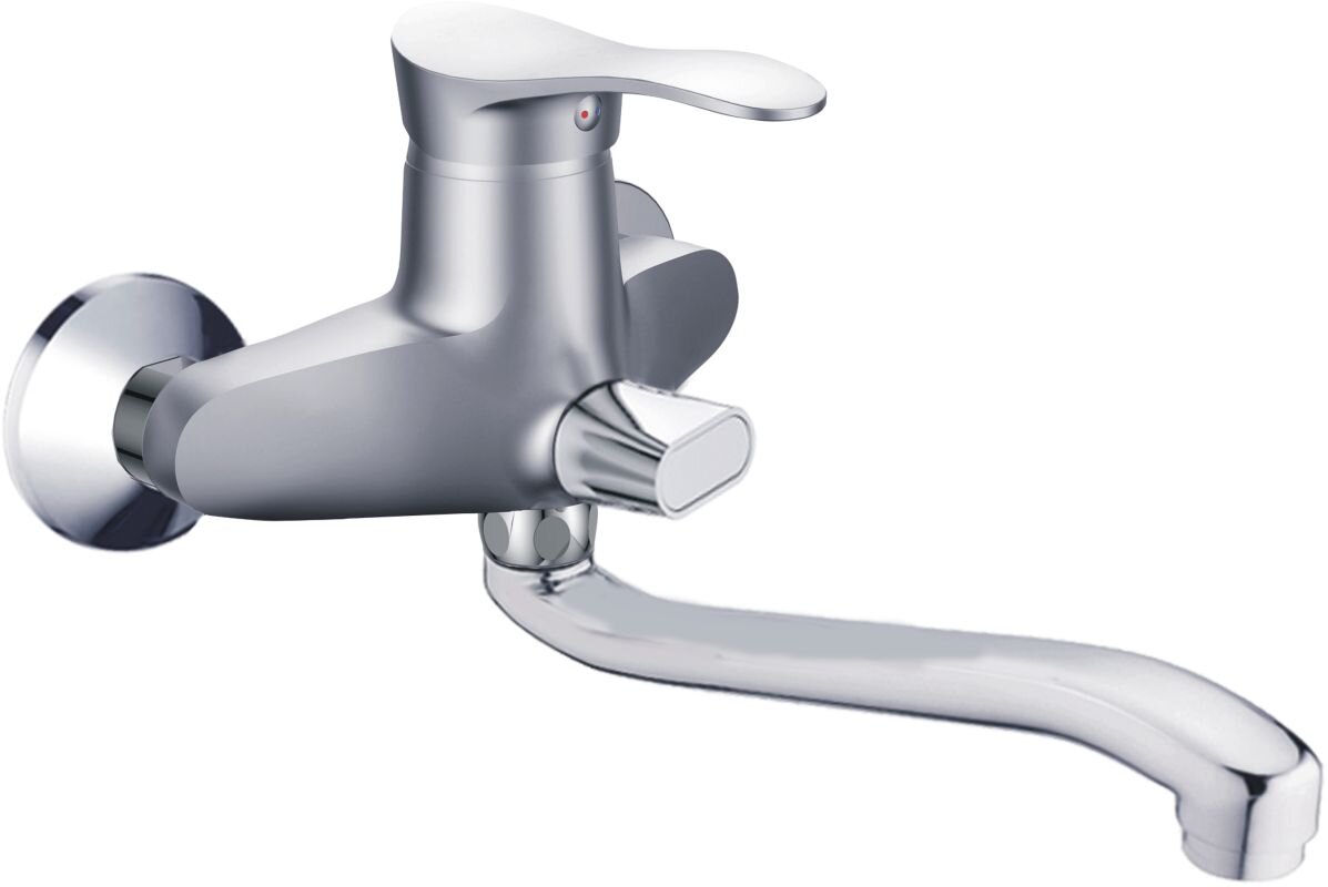 Изображение товара Смеситель для ванны и душа Haiba HB2201-1 с длинным изливом, хром