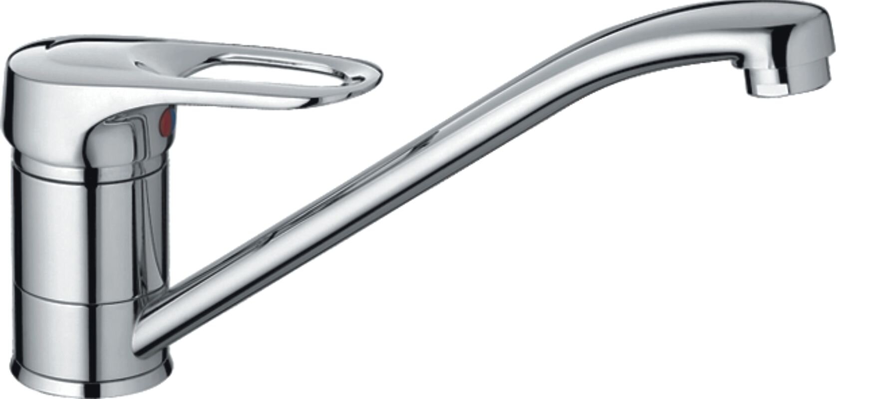 Изображение товара Смеситель Haiba HB4204 для кухни с однорычажным управлением, хром, 23.85 см излив