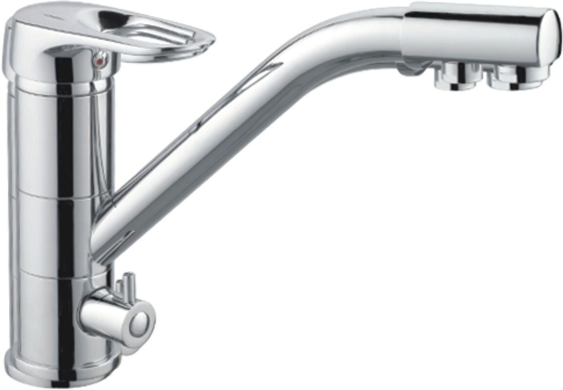 Изображение товара Смеситель для кухни Haiba HB4304 с подключением фильтра питьевой воды хром