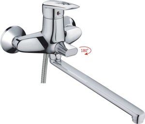 Изображение товара Смеситель для ванны и душа Haiba HB2207 с длинным изливом, хром