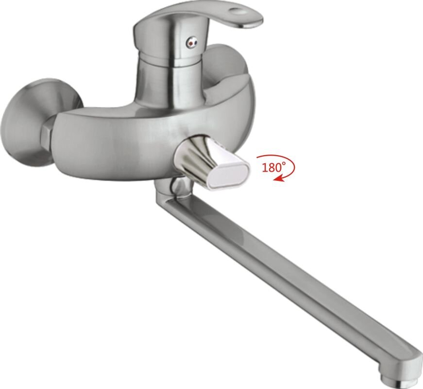 Изображение товара Смеситель для ванны и душа Haiba HB2221-5 с длинным изливом сатин