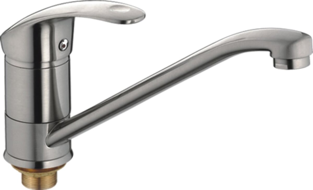 Изображение товара Смеситель для кухни Haiba HB4921-5 сатин однорычажный с поворотным изливом