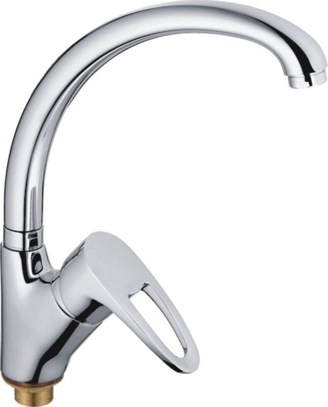 Изображение товара Смеситель для кухни Haiba HB4165-2 хром однорычажный 24.1 см с поворотным изливом