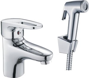 Изображение товара Смеситель для раковины Haiba HB1268 с гигиеническим душем, хром