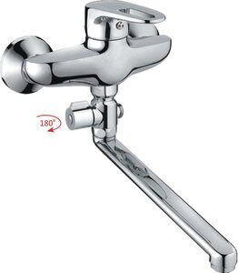 Изображение товара Смеситель для ванны и душа Haiba HB2168 с длинным изливом и выносным переключателем, хром