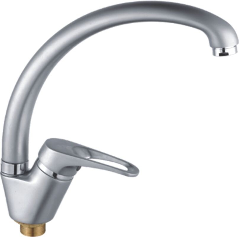 Изображение товара Смеситель для кухни Haiba HB4313-1 с поворотным изливом в сером матовом цвете