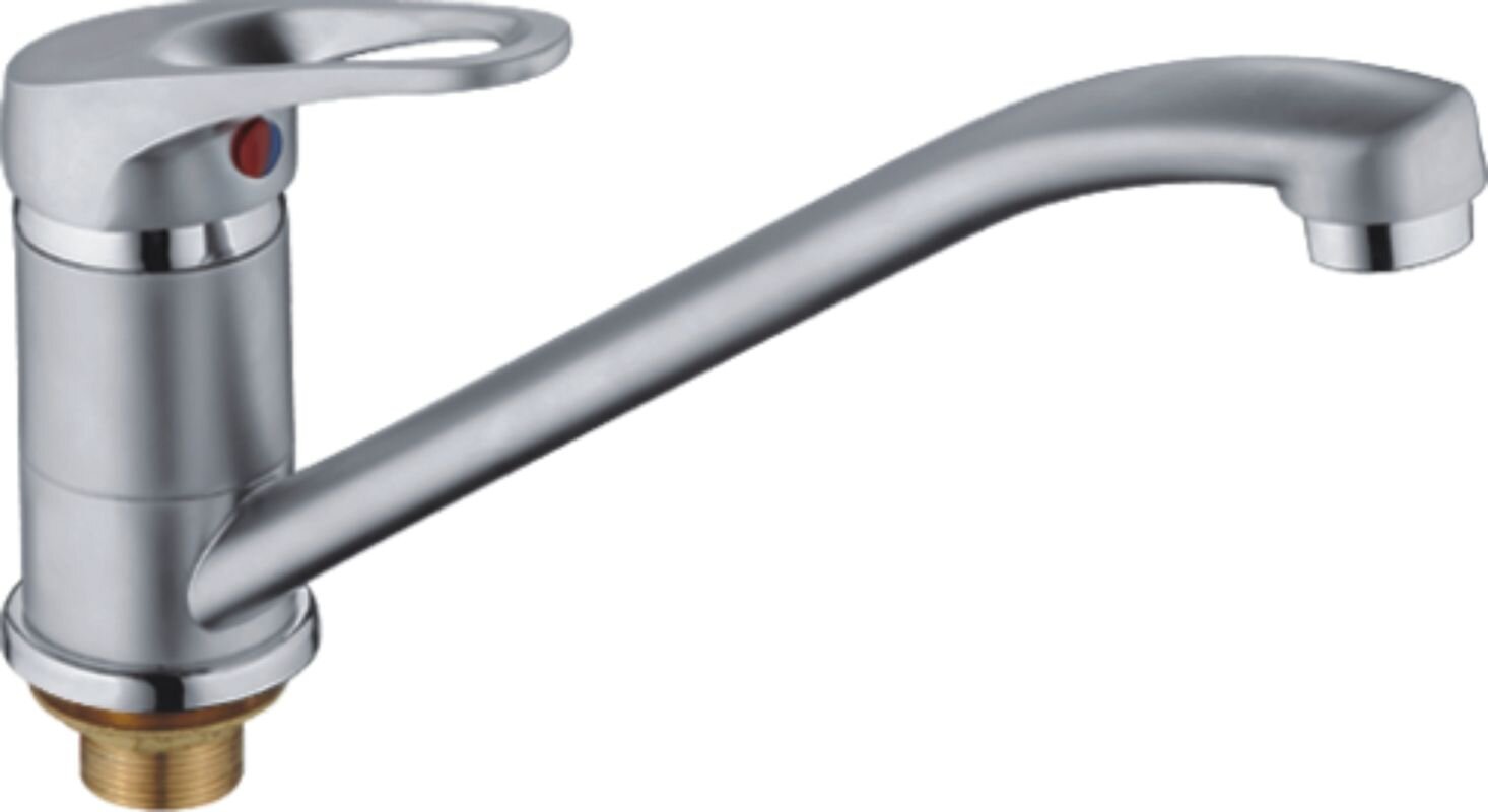 Изображение товара Смеситель для кухни Haiba HB4913-1 серый матовый 23.4 см поворотный