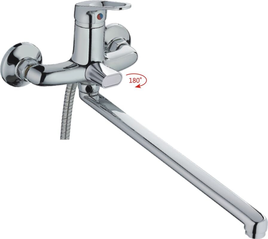 Изображение товара Смеситель для ванны и душа Haiba HB2213 с длинным изливом хром