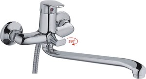 Изображение товара Смеситель для ванны и душа Haiba HB2216 с длинным изливом, хром