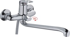 Изображение товара Смеситель для ванны и душа Haiba HB2237 с длинным изливом, хром