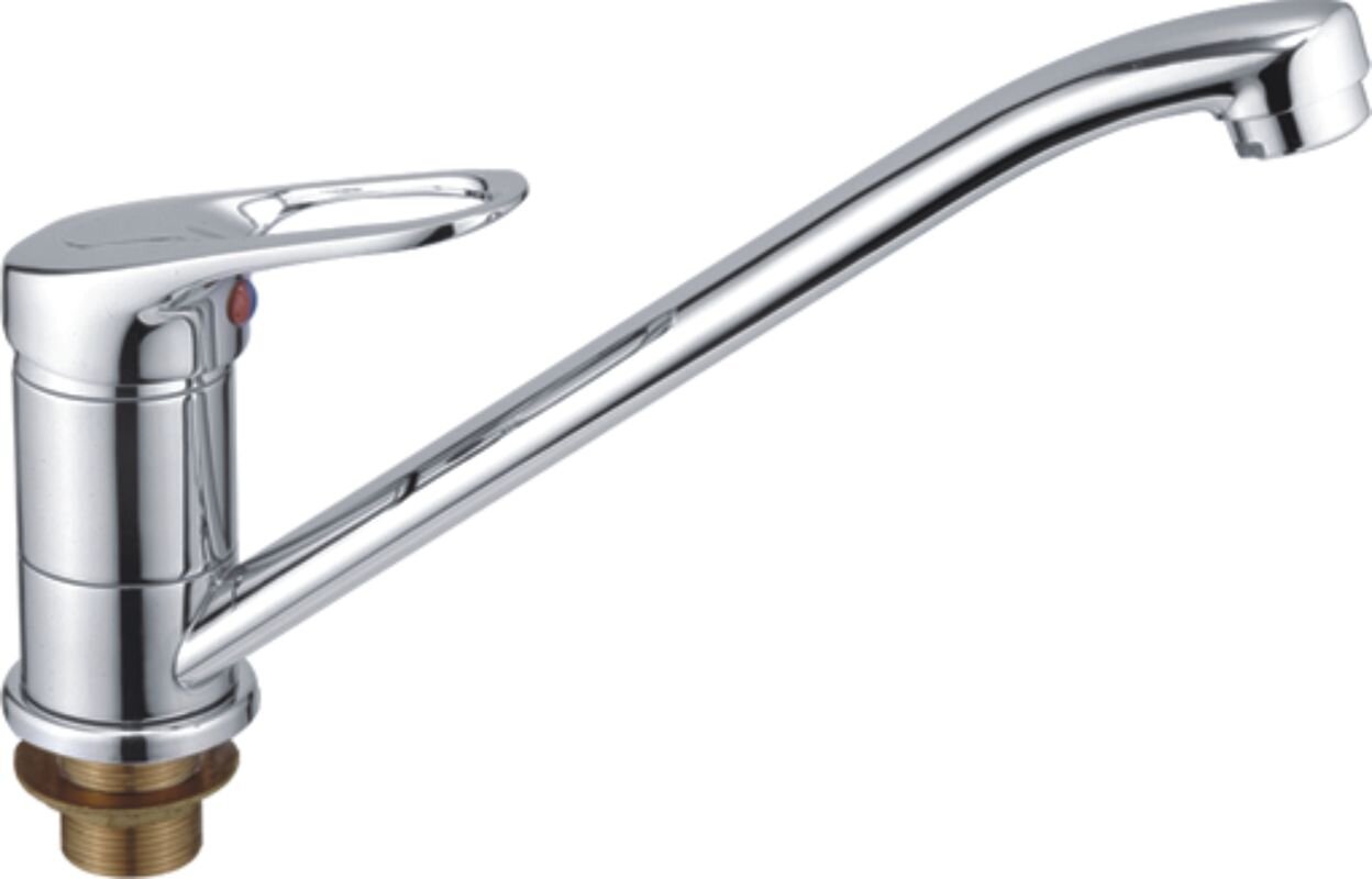 Изображение товара Смеситель для кухни Haiba HB4937 хром однорычажный стильный Изображение товара Смеситель для кухни Haiba HB4937 хром однорычажный стильный