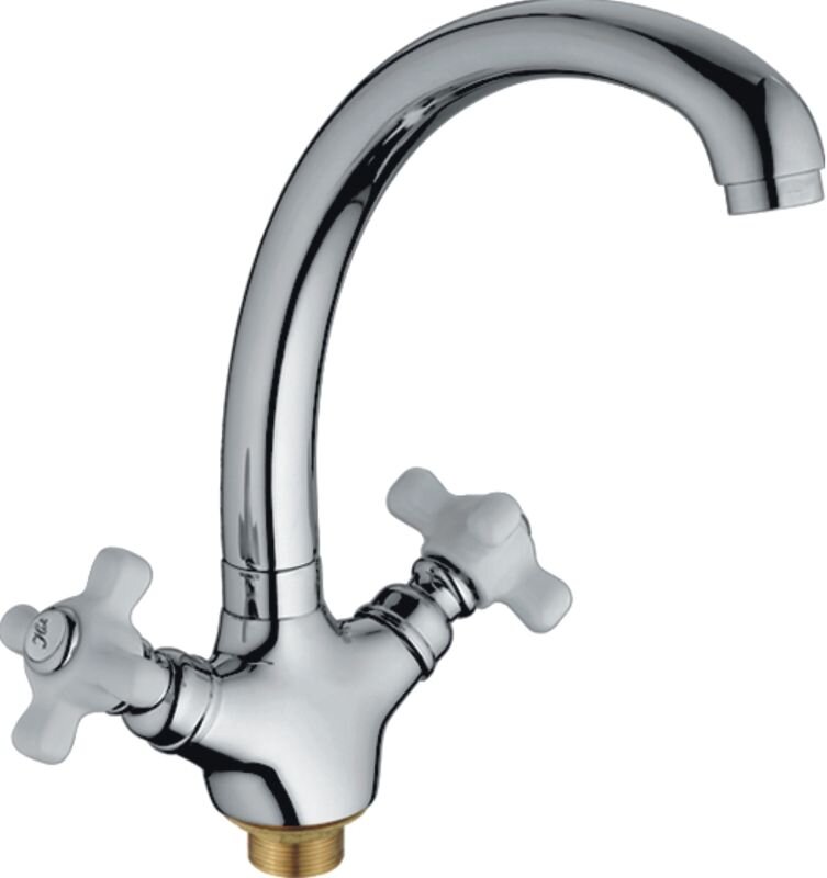 Изображение товара Смеситель для кухни Haiba HB4218 с керамическими ручками хромированный