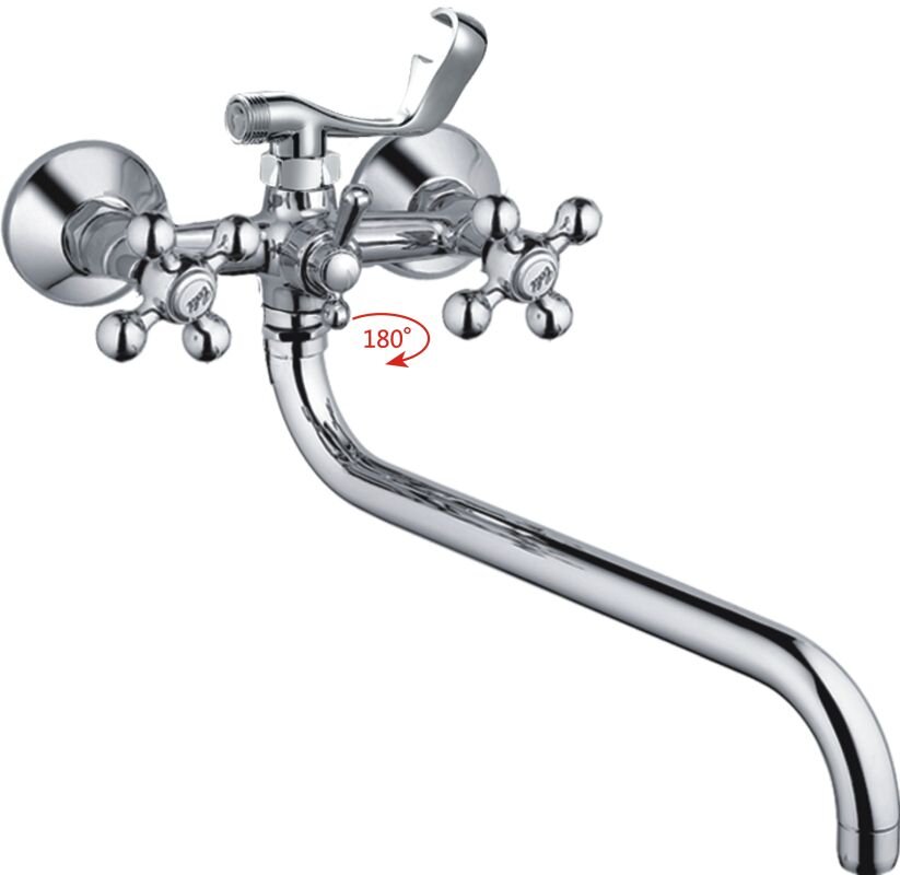 Изображение товара [Смеситель] Haiba HB2719 Длинный излив хром для ванны и душа