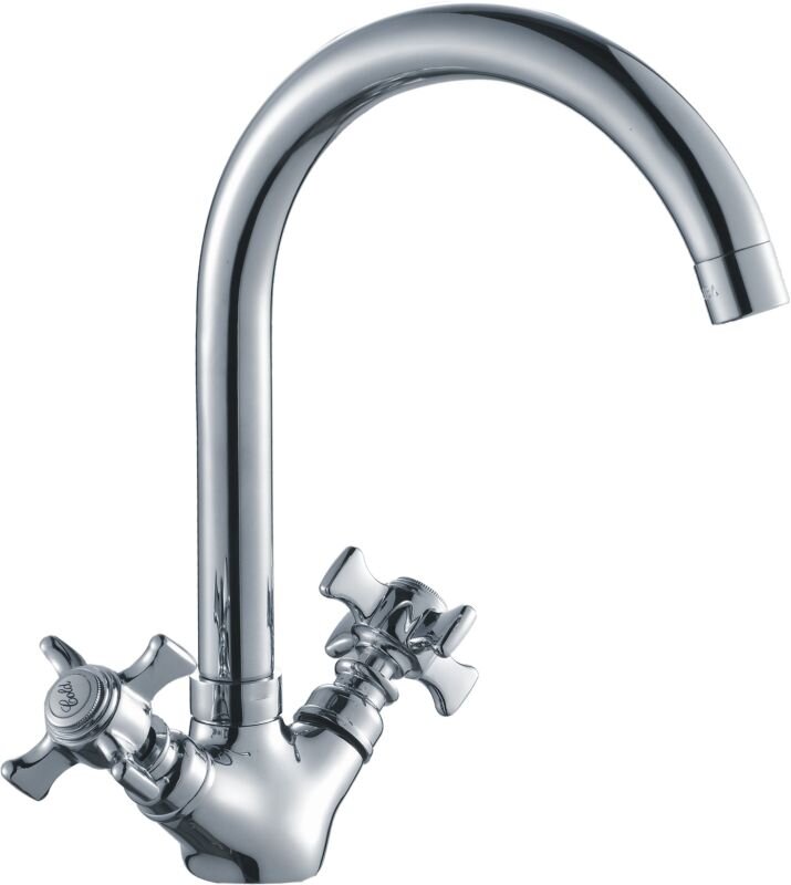 Изображение товара Смеситель для кухни Haiba HB4624 хром двухвентильный с поворотным изливом