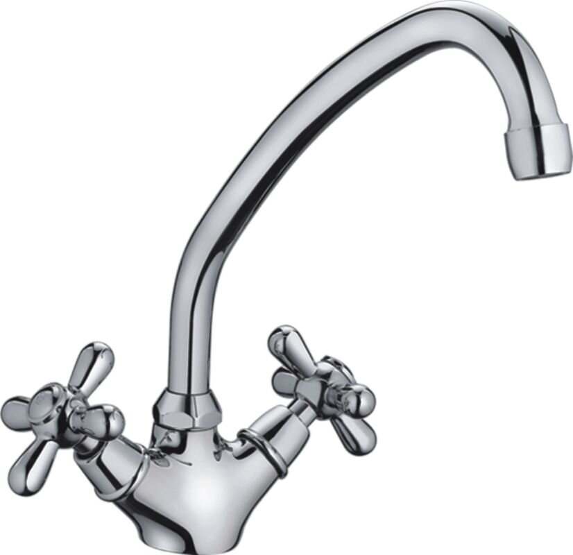 Изображение товара Смеситель для кухни Haiba HB4125 хром двуВентильное управление