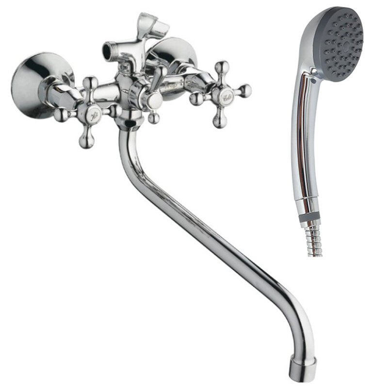 Изображение товара Смеситель для ванны и душа Haiba HB2208 с длинным изливом, хром