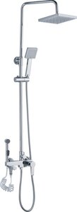 Изображение товара Душевая система Haiba HB2416 с верхним душем, ручной лейкой и гигиеническим душем, с изливом, хром