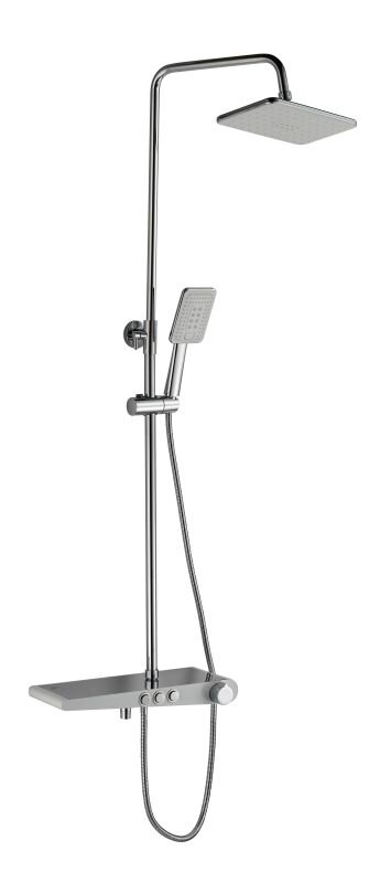 Изображение товара Душевая система Haiba HB2419 белый хром 2 режима верхний и ручной дождь