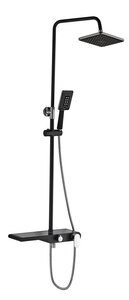 Изображение товара Душевая система Haiba HB2420 с верхним душем и ручной лейкой, с изливом, черный/хром