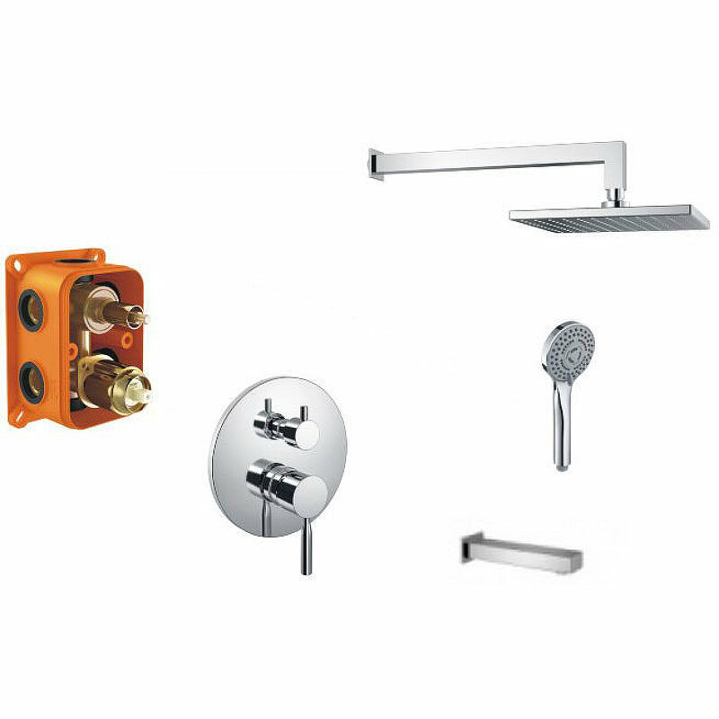 Изображение товара Душевая система Haiba HB81088-3 с хромированным покрытием внутренняя установка