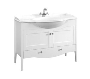 Изображение товара Тумба под раковину Belux Афины Н 105-01 (18), белая, 110 см, влагостойкая МДФ