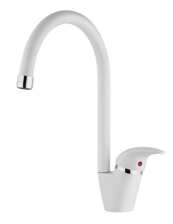 Изображение товара Смеситель Paini Sicily 632L570PNLMKM для кухонной мойки (белый гранит) с поворотным изливом