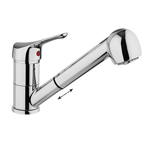 Изображение товара Смеситель Paini Pilot 04CR568RU для кухонной мойки, излив выдвижной, хром