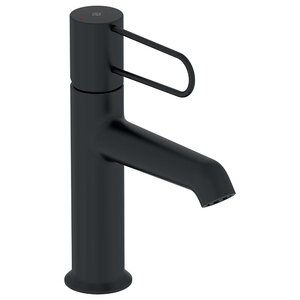 Изображение товара Смеситель для раковины Jacob Delafon Odeon Rive Gauche E21028-BL-BL, с донным клапаном, корпус черный, ручка черная