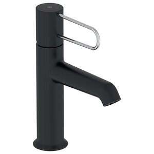 Изображение товара Смеситель для раковины Jacob Delafon Odeon Rive Gauche E21029-CP-BL, без донного клапана, корпус черный, ручка хром