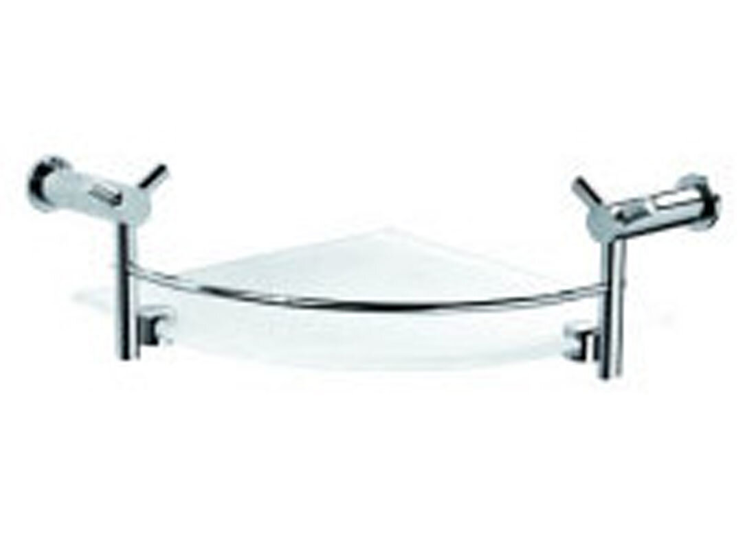 Изображение товара Угловая полка с ограничителем Schein Pollock 0312B-1 для ванной и кухни