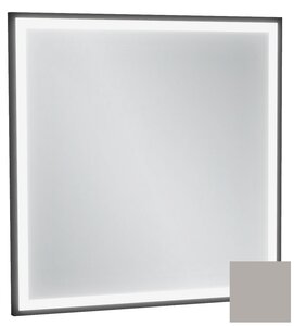 Изображение товара Зеркало Jacob Delafon Allure EB1433-S21, 60 х 60 см, с подсветкой, бесконтактным выключателем, лакированная рама серый титан сатин