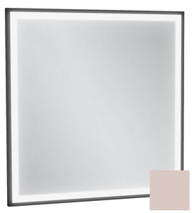 Изображение товара Зеркало Jacob Delafon Allure EB1433-S42, 60 х 60 см, с подсветкой, бесконтактным выключателем, лакированная рама пыльная роза сатин