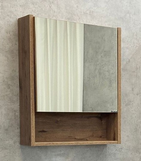 Изображение товара Зеркальный шкаф Comforty Марио 60 см дуб темный подвесной без подсветки