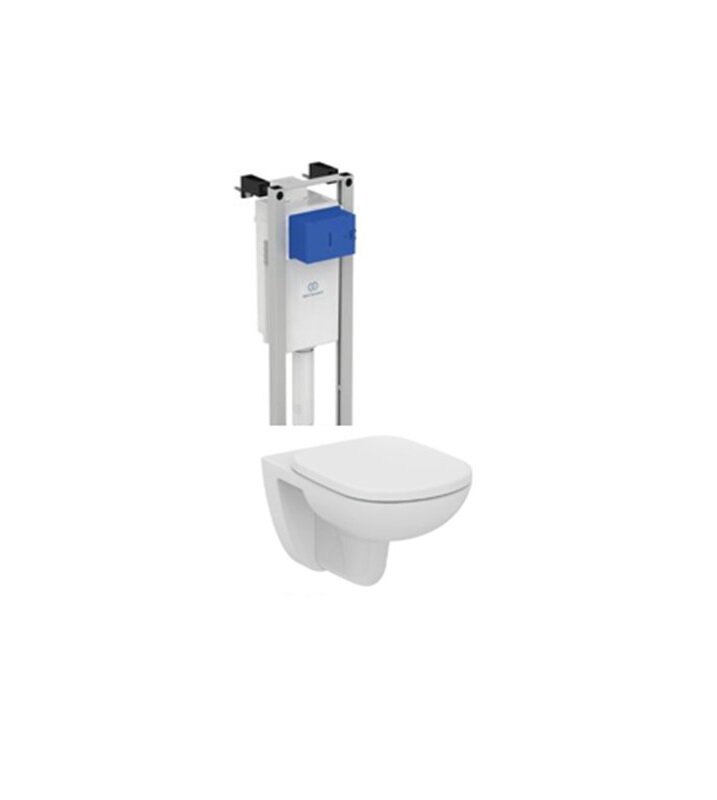 Изображение товара Инсталляция Ideal Standard ProSys Eco Frame M W440101 с унитазом Tempo T331101, сиденье микролифт Tempo T679401, комплект