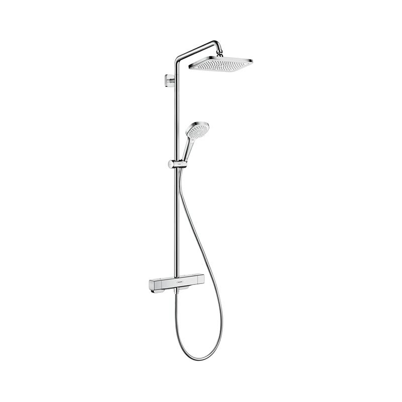 Изображение товара Душевая система Hansgrohe Croma E Showerpipe 27660000, 280 1jet EcoSmart с термостатом, хром