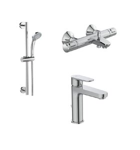 Изображение товара Комплект смесителей Ideal Standard Ceratherm T25 BC984AA, с термостатическим смесителем, хром