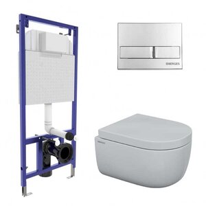 Изображение товара Инсталляция Berges Novum 525 с унитазом EGO Rimless и сиденьем Toma SO