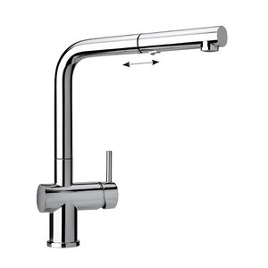 Изображение товара Смеситель Paini Cucina HDCR566KM для кухонной мойки, излив выдвижной, хром