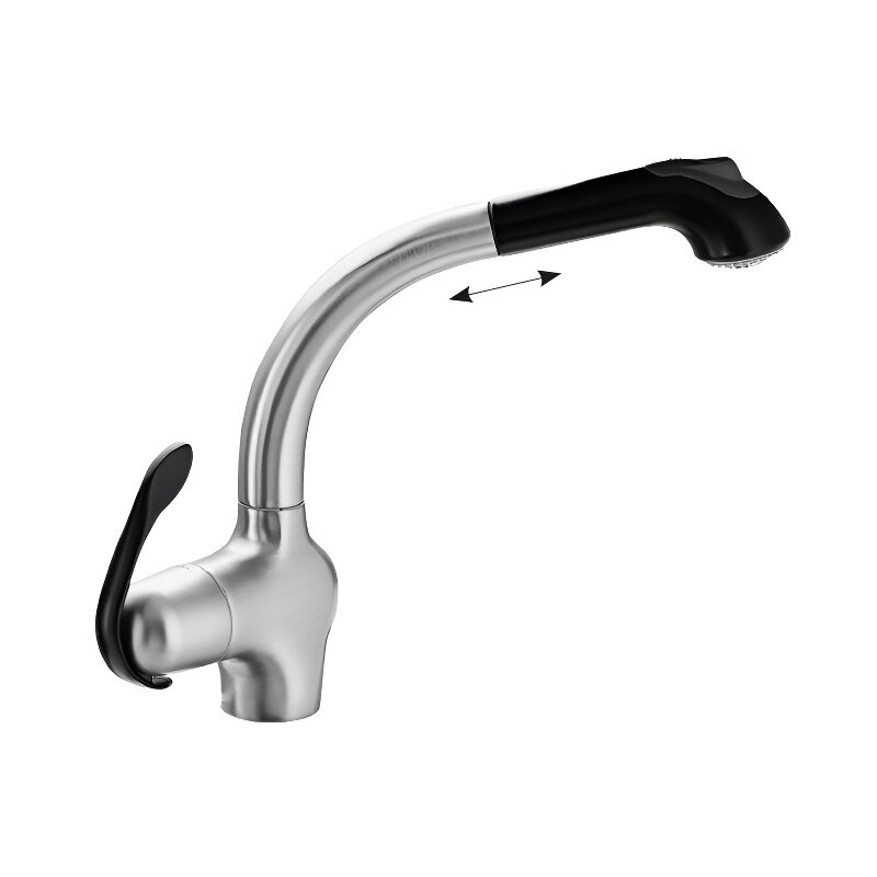 Изображение товара Смеситель Paini Us USCR5668YKM для кухонной мойки, излив выдвижной, хром