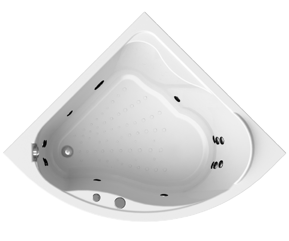 Изображение товара Акриловая гидромассажная ванна Vannesa Massage Альтея 125x125 см угловая белая