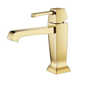 Изображение товара Смеситель для раковины Caprigo Diamante 50-020-oro золото однорычажный донный клапан