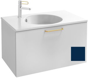 Изображение товара Тумба под раковину Jacob Delafon Odeon Rive Gauche 70 см, EB2511-RX-S56, цвет морской синий сатин, ручки на выбор Изображение товара Тумба под раковину Jacob Delafon Odeon Rive Gauche 70 см, EB2511-RX-S56, цвет морской синий сатин, ручки на выбор