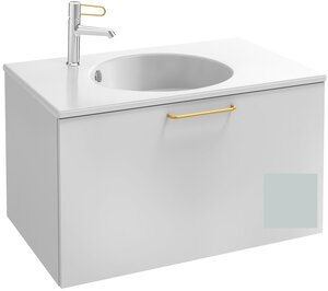 Изображение товара Тумба под раковину Jacob Delafon Odeon Rive Gauche 70 см, EB2511-RX-M50, цвет голубой шторм матовый, ручки на выбор