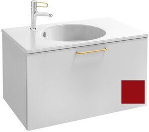 Изображение товара Тумба под раковину Jacob Delafon Odeon Rive Gauche 70 см, EB2511-RX-G99, цвет тёмно-красный глянцевый, ручки на выбор Изображение товара Тумба под раковину Jacob Delafon Odeon Rive Gauche 70 см, EB2511-RX-G99, цвет тёмно-красный глянцевый, ручки на выбор