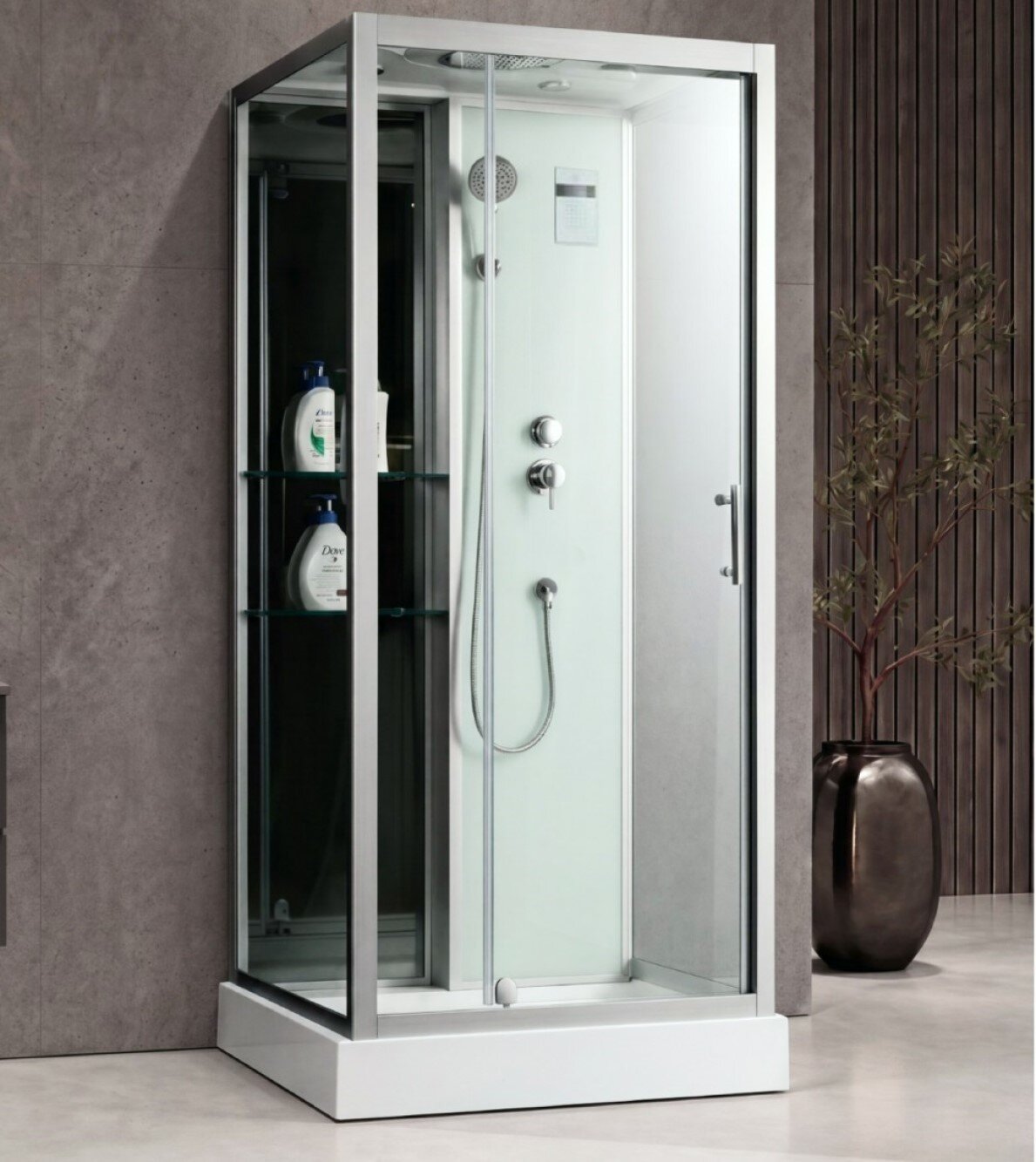 Изображение товара Душевая кабина Frank F502 с баней, 100 х 85 см, 22109058