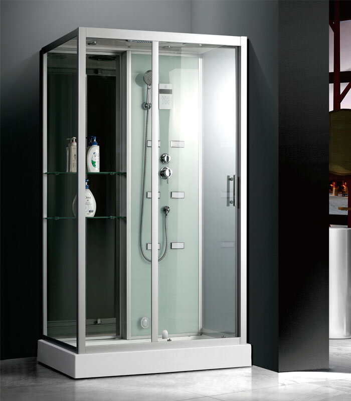 Изображение товара Душевая кабина Frank F503 с паром и гидромассажем 120x85 см