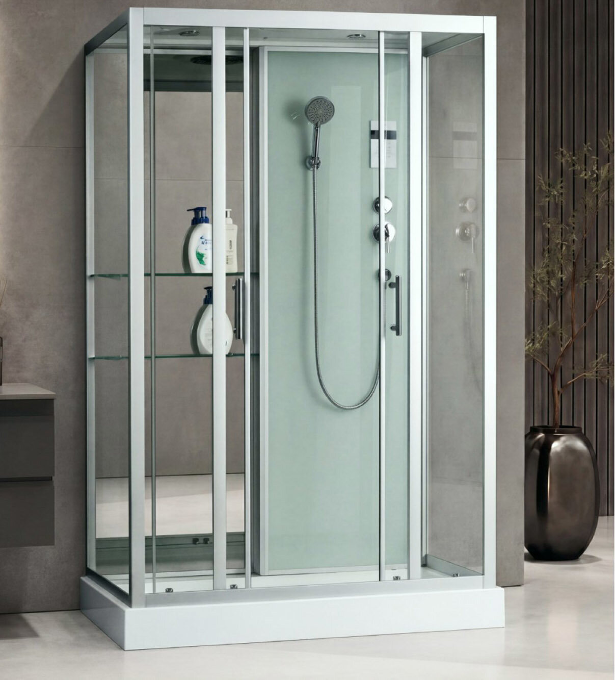 Изображение товара Душевая кабина Frank F505 с баней, 140 х 85 см, 2457800 Изображение товара Душевая кабина Frank F505 с баней, 140 х 85 см, 2457800
