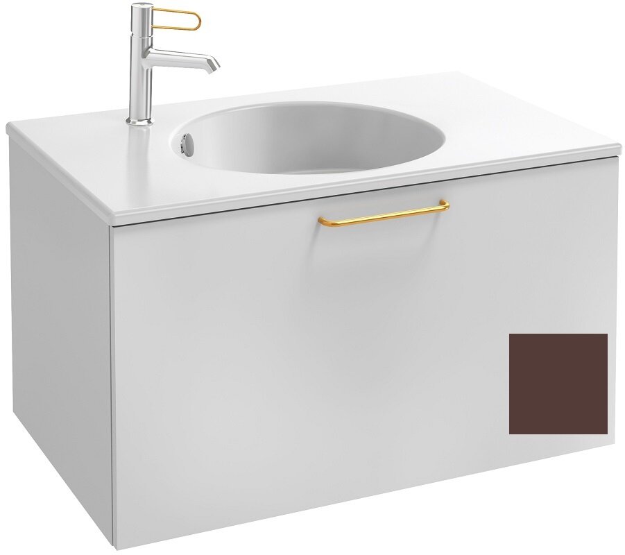 Изображение товара Тумба под раковину Jacob Delafon Odeon Rive Gauche 70 см, ледяной коричневый глянец